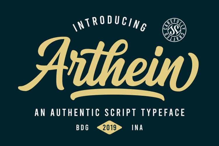 Arthein Bold Script Font Image 1
