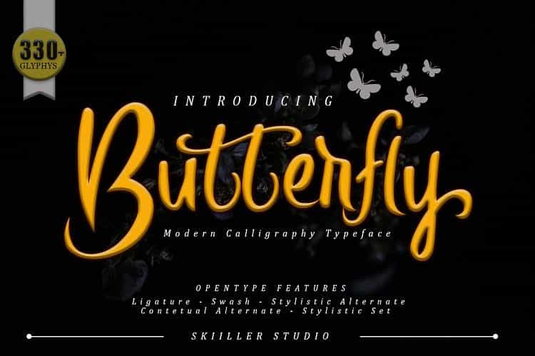 Butterfly Script Font Image 1