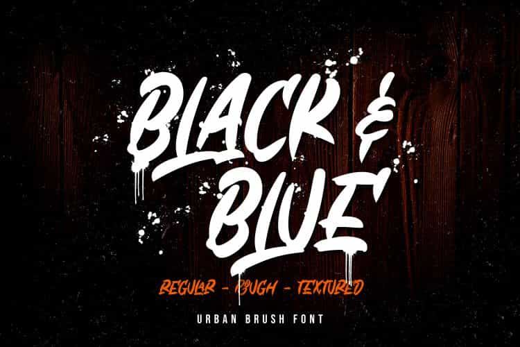Black & Blue Brush Font Image 1