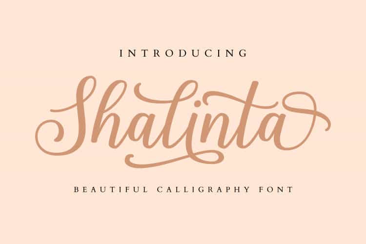 Shalinta Calligraphy Font Image 1