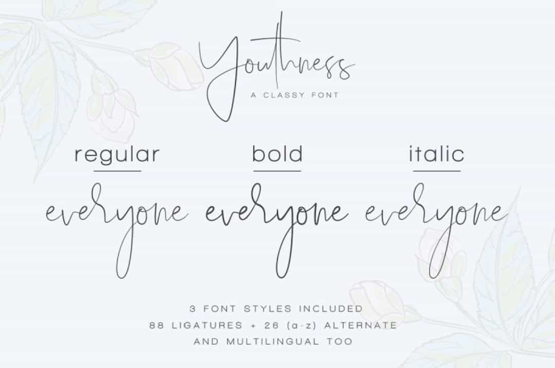 Youthness Script Font Image 2