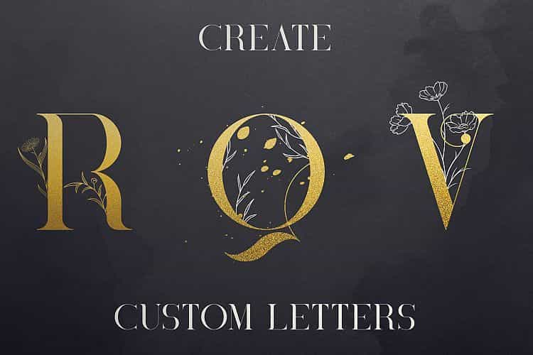 Black Gold Serif Font Image 3