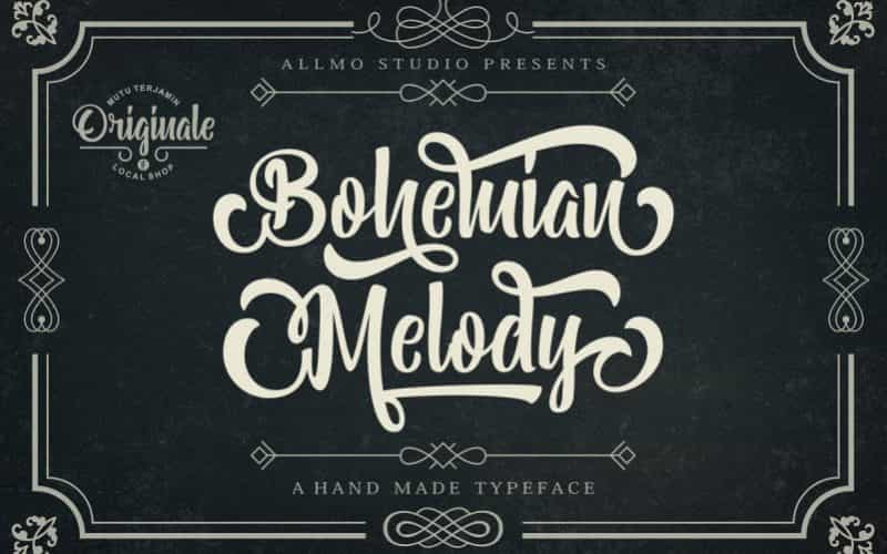Bohemian Melody Calligraphy Font Image 1
