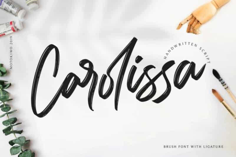 Carolissa Brush Font Image 1