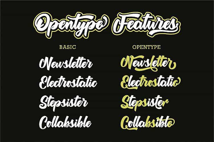 Rolyta Bold Script Font Image 2