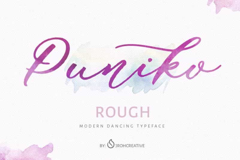 Puniko Rough Font Image 1