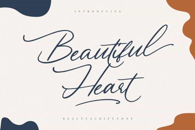 Beautiful Heart Script Font Image 1