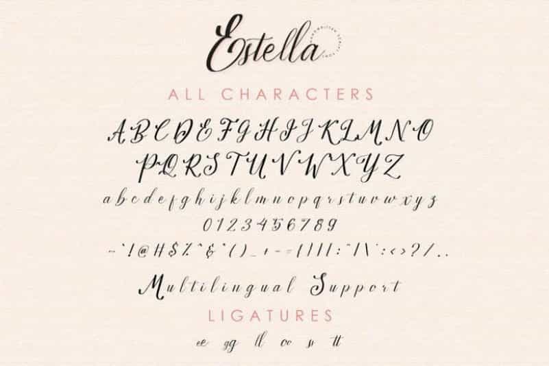 Estella Script Font Image 3