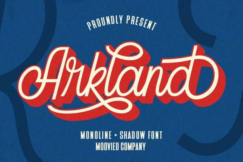 Arkland Monoline Script Font Image 1