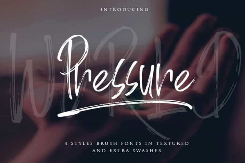 World Pressure Brush Font Image 1