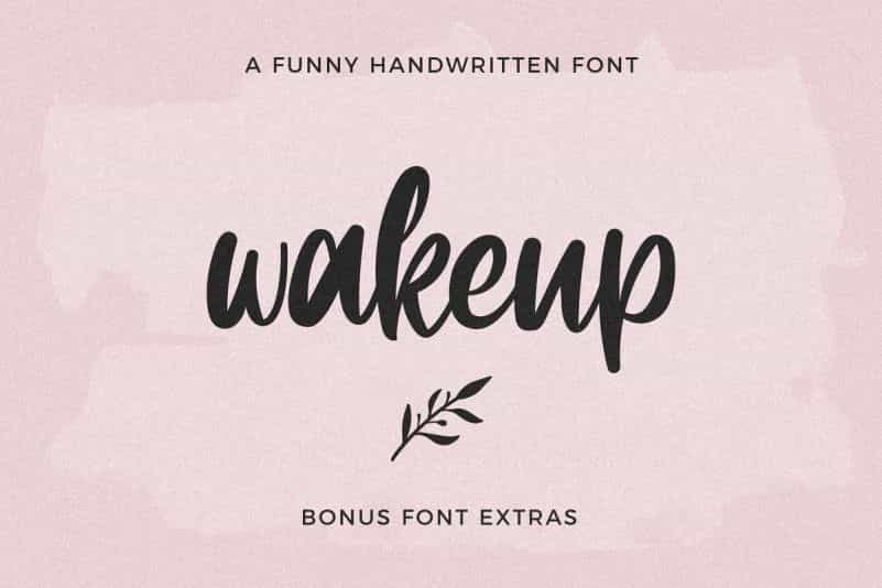 Wakeup Script Font Image 1