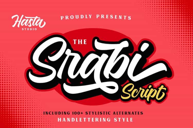 Srabi Bold Script Font Image 1