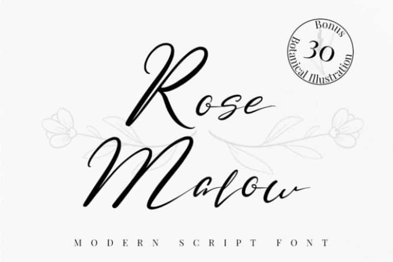 Rose Malow Script Font Image 1