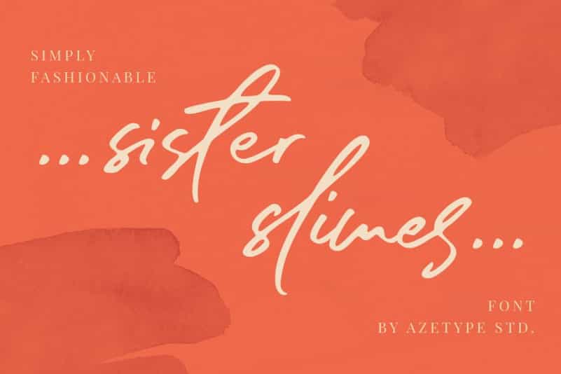 Sister Slimes Script Font Image 1