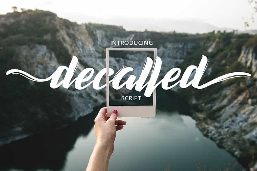 Decalled Script Font Image 1