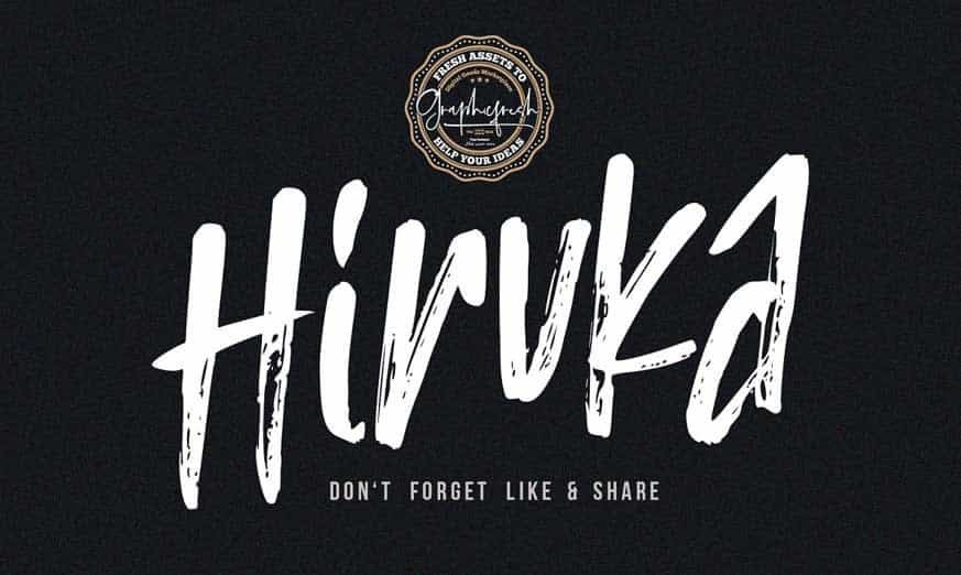 HIRUKA Handbrushed Font Image 1