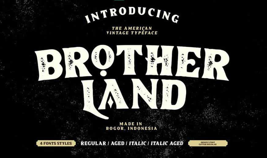 Brotherland American Vintage Font Image 1