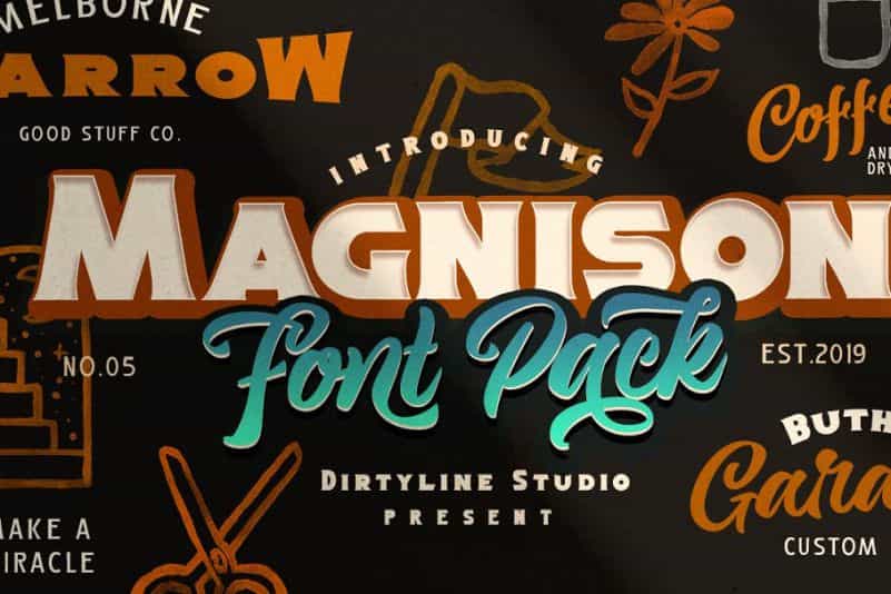 Magnison Script Font Image 1