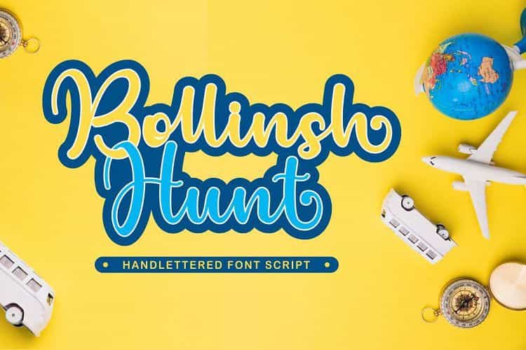 Bollinsh Hunt Script Font Image 1
