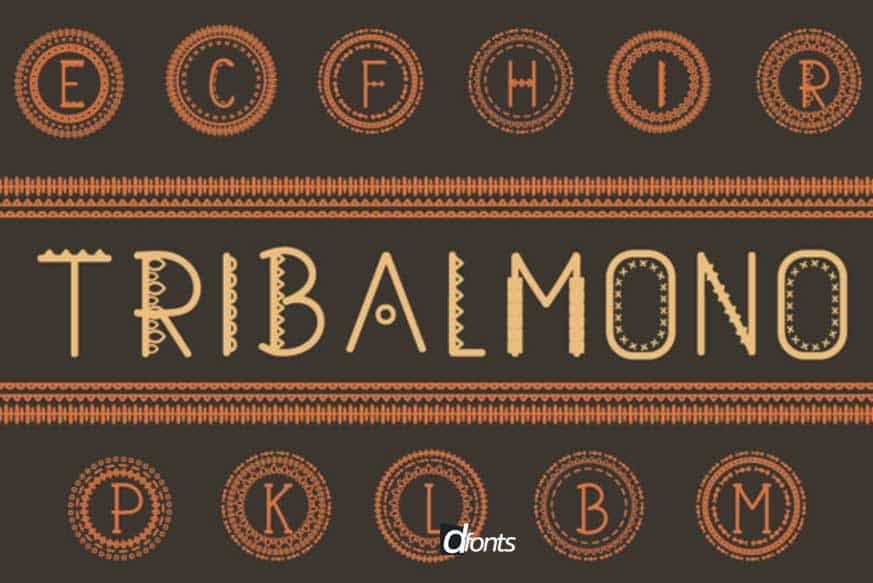 Tribalmono Font Image 1