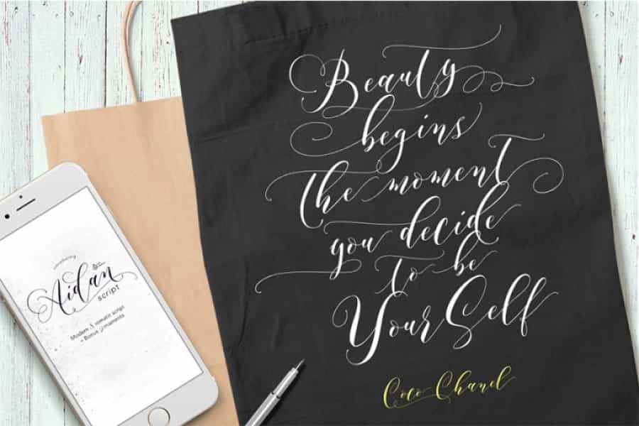 Aidan Script Font Image 1