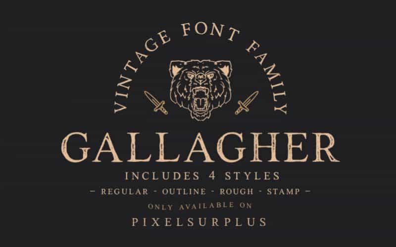 Gallagher Vintage Font Image 1
