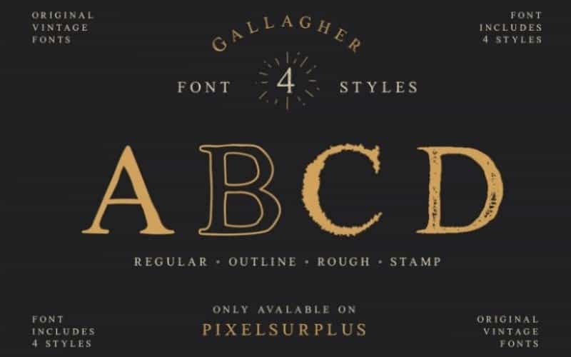 Gallagher Vintage Font Image 2