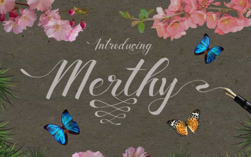 Merthy Script Font Image 1