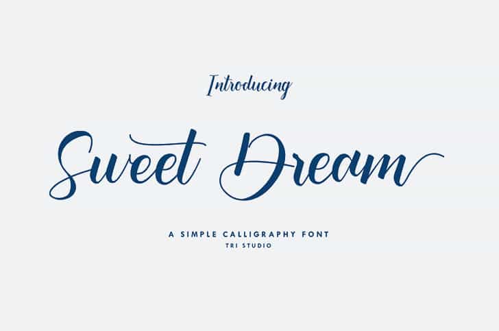Sweet Dream Calligraphy Font Image 1