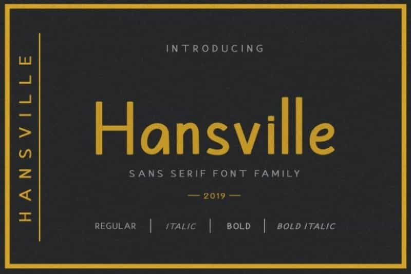 Hansville Sans Font Family Image 1
