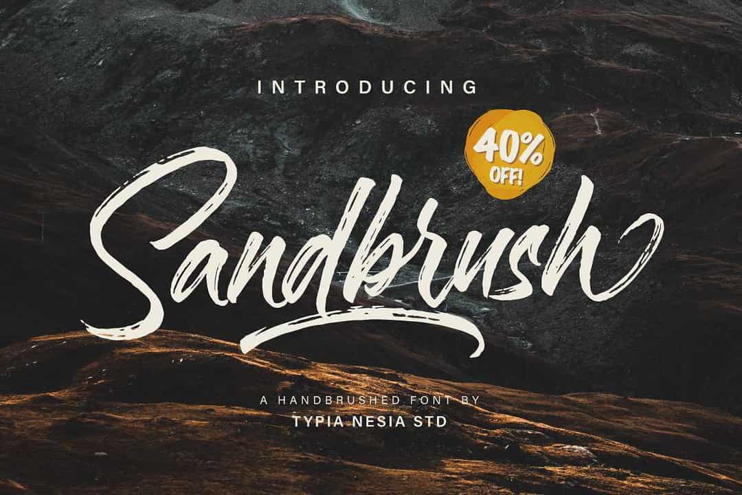 Sandbrush Brush Font Image 1