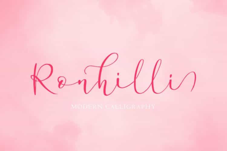 Ronhilli Script Font Image 1