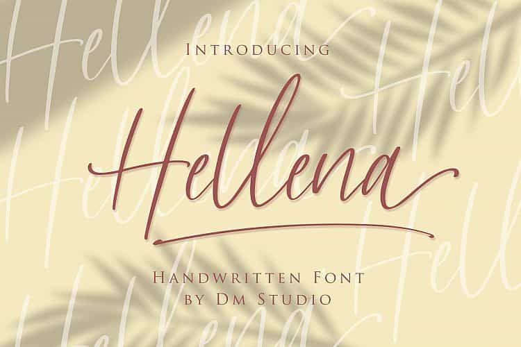 Hellena Handwritten Script Font Image 1