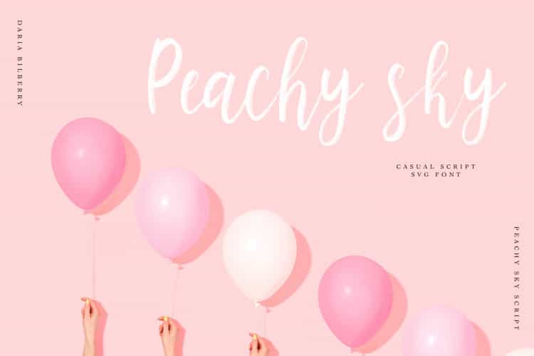Peachy Sky SVG Script Font Image 1