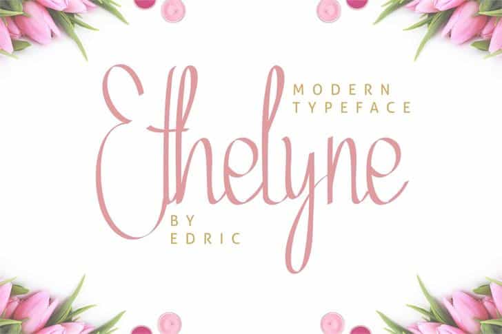 Ethelyne Calligraphy Font Image 1