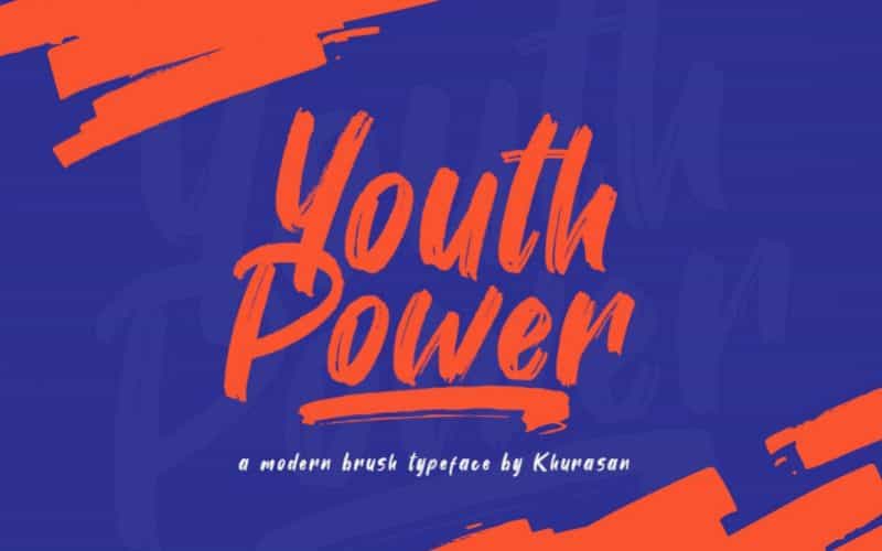 Youth Power Brush Font Image 1