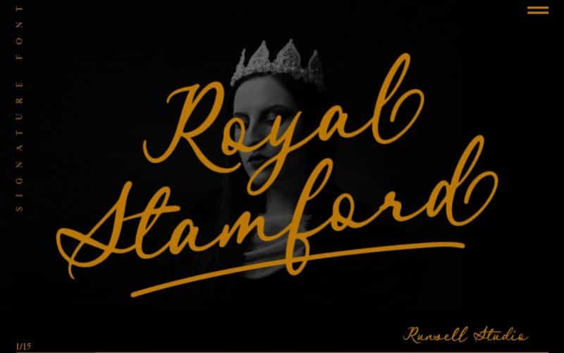 Royal Stamford Script Font Image 1