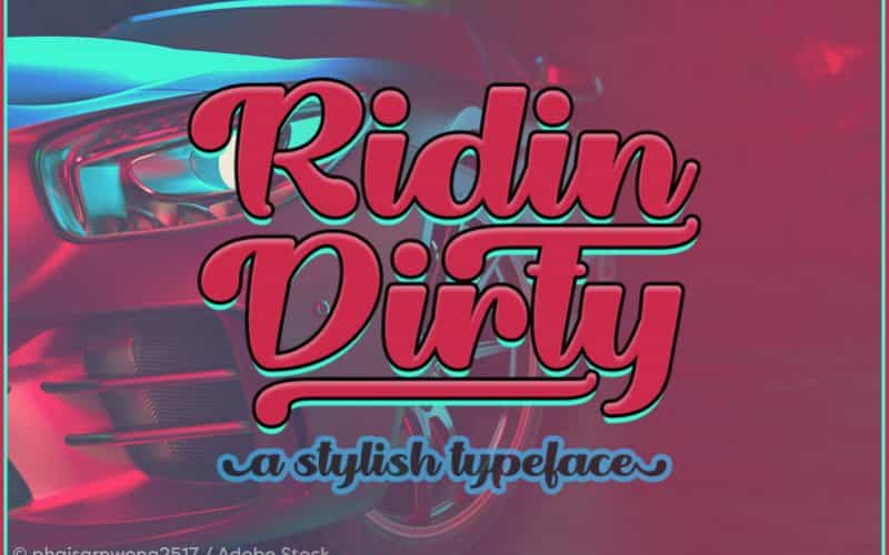 Ridin Dirty Handwritten Font Image 1