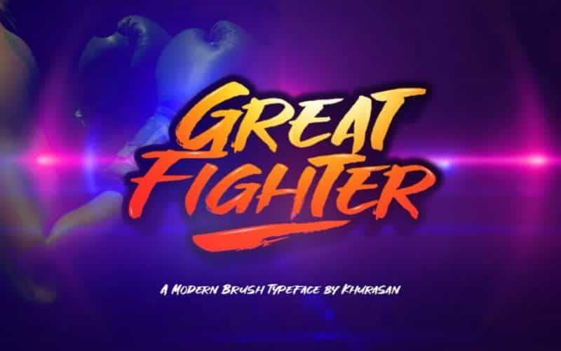 Great Fighter Brush Font Image 1