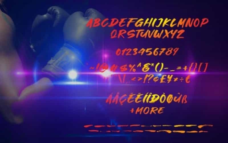 Great Fighter Brush Font Image 3