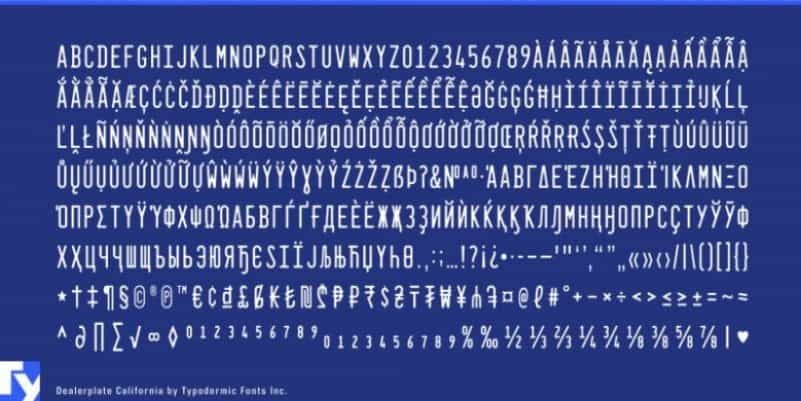 Dealerplate Font Family Image 3