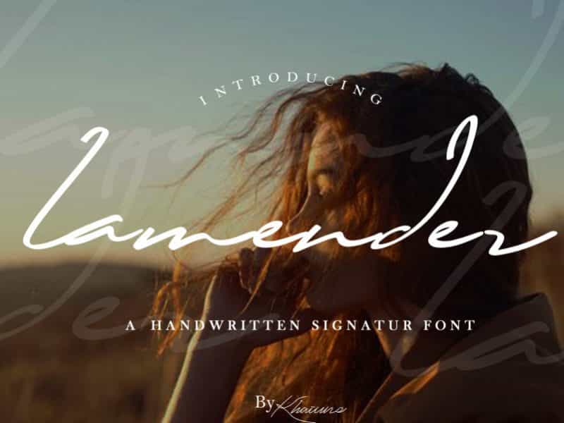 Lamender Handwritten Font Image 1
