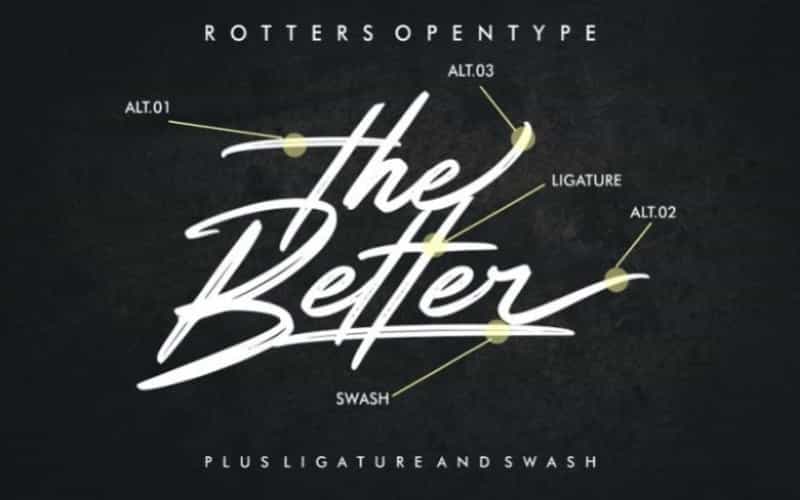 Rotters Brush Font Image 3