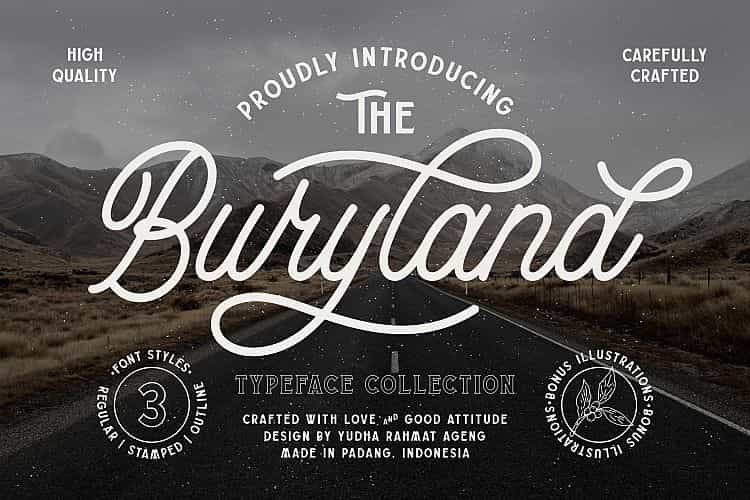 Buryland Script Font Image 1