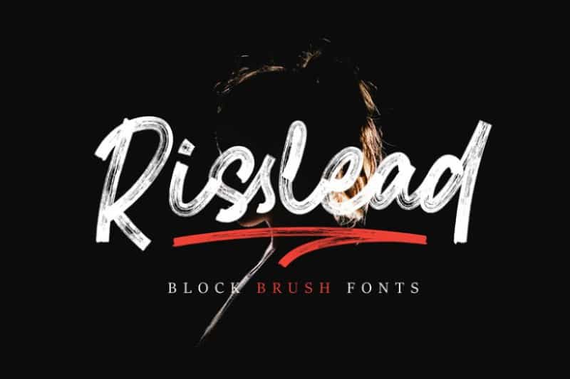 Risslead Block Brush Font Image 1