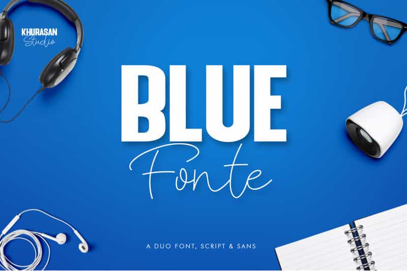 Blue Fonte Font Duo Image 1
