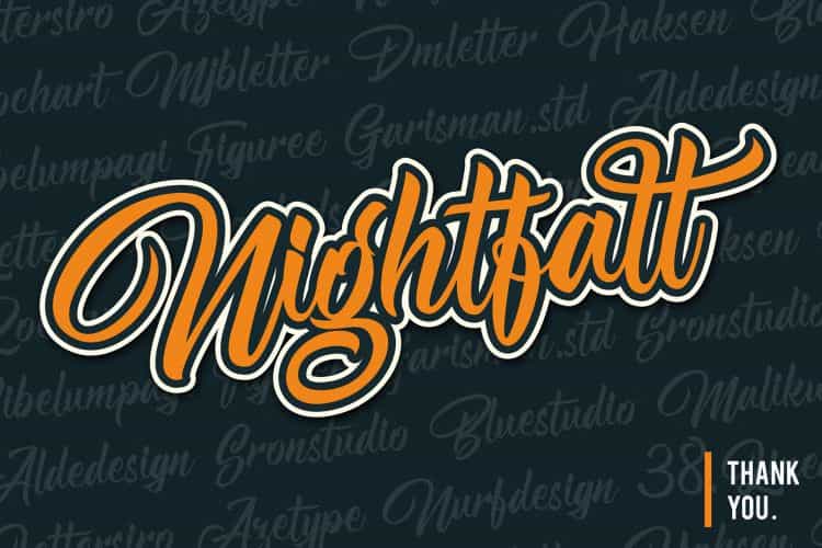 Nightfall Script Font Image 3