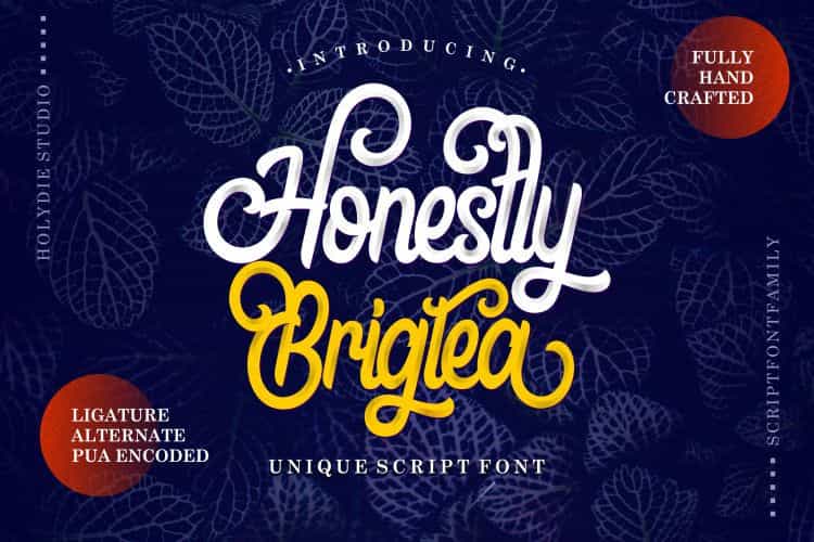 Honestly Brigtea Script Font Image 1