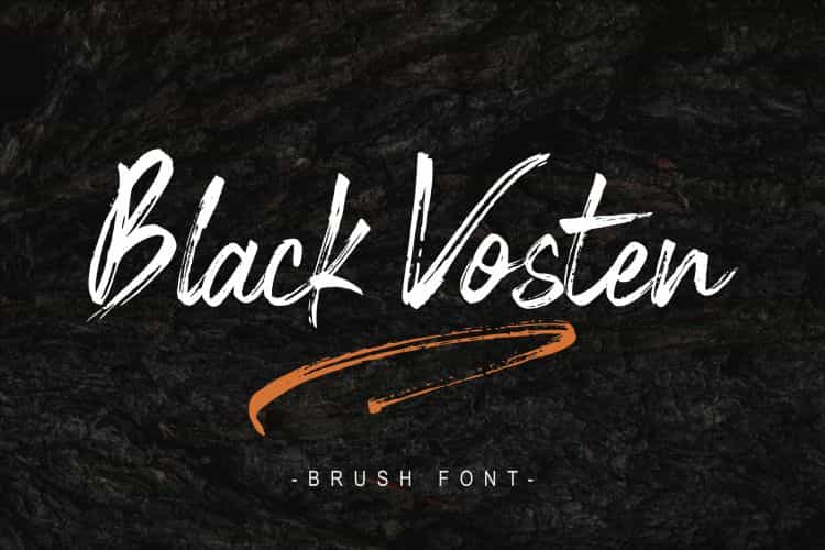 Black Vosten Brush Font Image 1