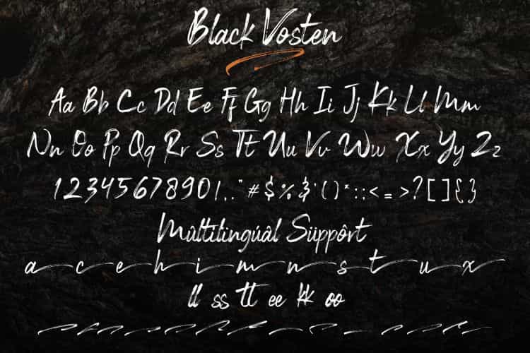 Black Vosten Brush Font Image 3